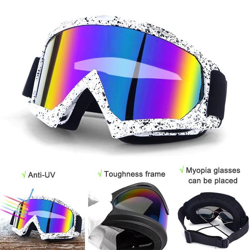 Ski Snowboard Goggles Anti-Fog Skiing Eyewear Winter Outdoor Sport Cycling Motorcycle Windproof Goggles UV Protection Sunglasses