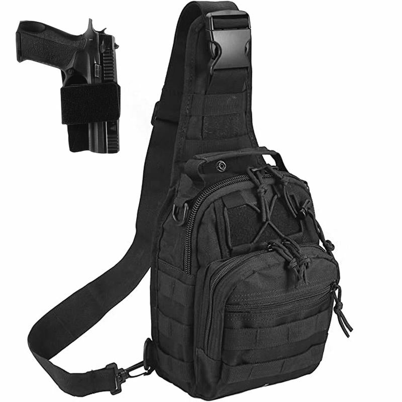 Tactical Compact EDC Sling Bag - Concealed Carry Shoulder Bag for Range, Travel, Hiking, Outdoor Sports