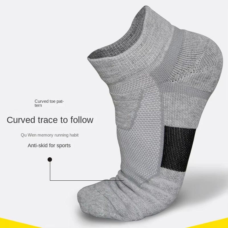 3 Pairs Breathable Mesh Athletic Terry Socks Cushioned Moisture-Managing and Durable Reduces Foot for Running Hiking & Sports