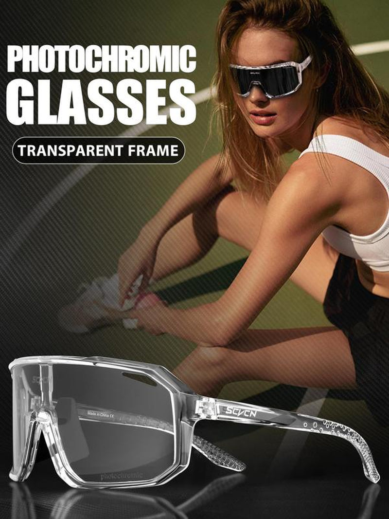 Photochromic Sports Glasses, Sun Protection Racing Cycling Glasses, Bike Shades, Sports Sunglasses, Fashion Fall Outdoor Sports Eyewear Motorcyclist Thingy