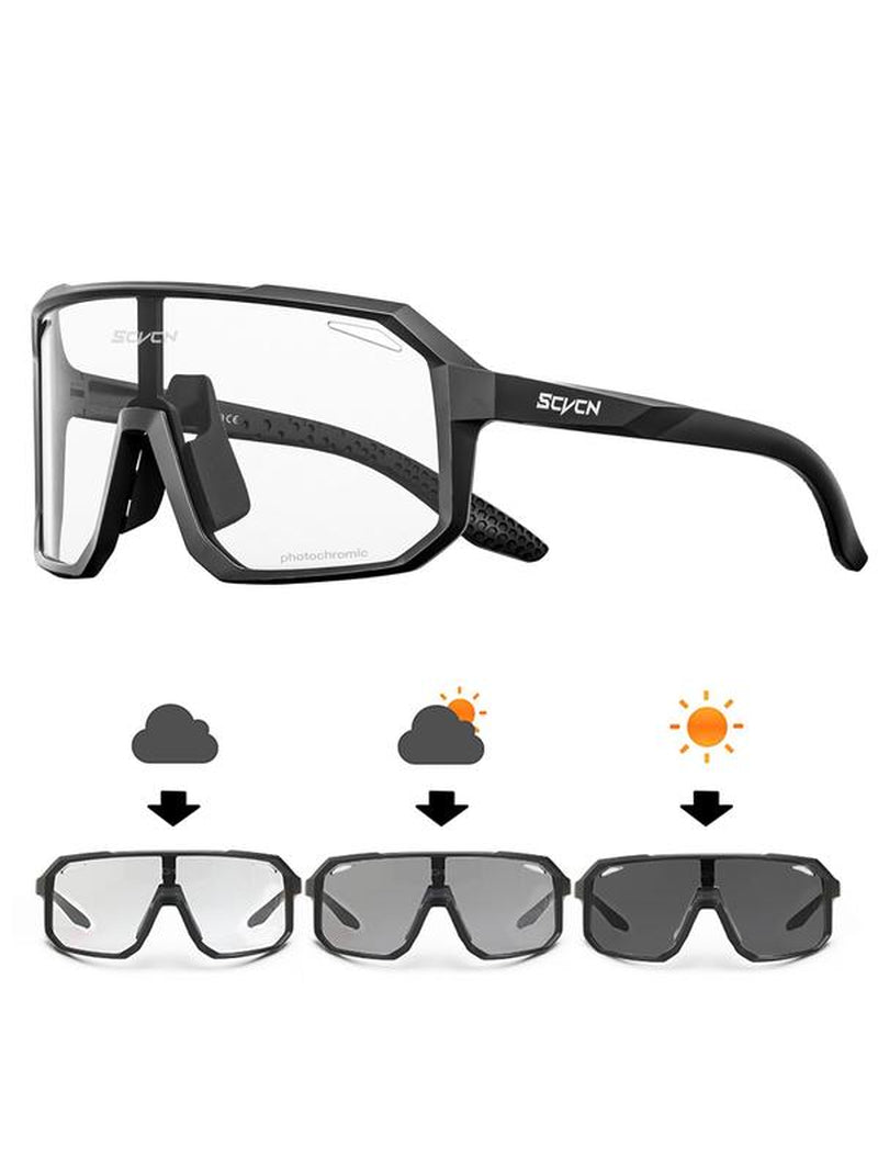 Photochromic Sports Glasses, Sun Protection Racing Cycling Glasses, Bike Shades, Sports Sunglasses, Fashion Fall Outdoor Sports Eyewear Motorcyclist Thingy