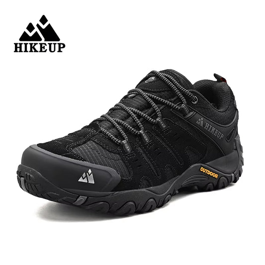 Men'S Hiking Shoes Suede Leather Outdoor Shoes Wear-Resistant Men Trekking Walking Hunting Tactical Sneakers