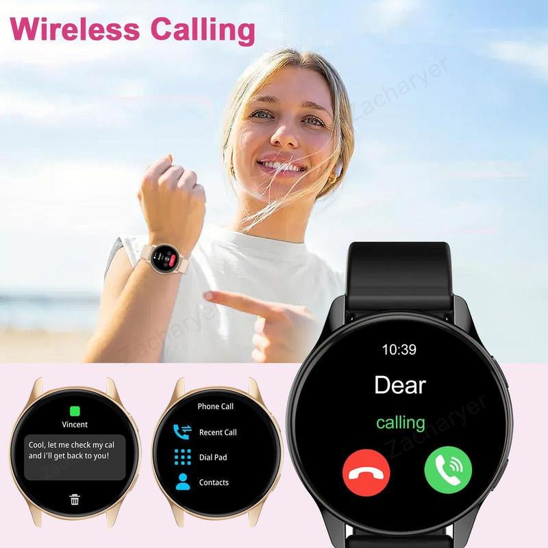 Multifunctional Smart Watch, Fashion Digital Watch with Wireless Call/Dial, Incoming Call Alert & Rejection, Compatible with Iphone, Android Watch, Fitness Watch