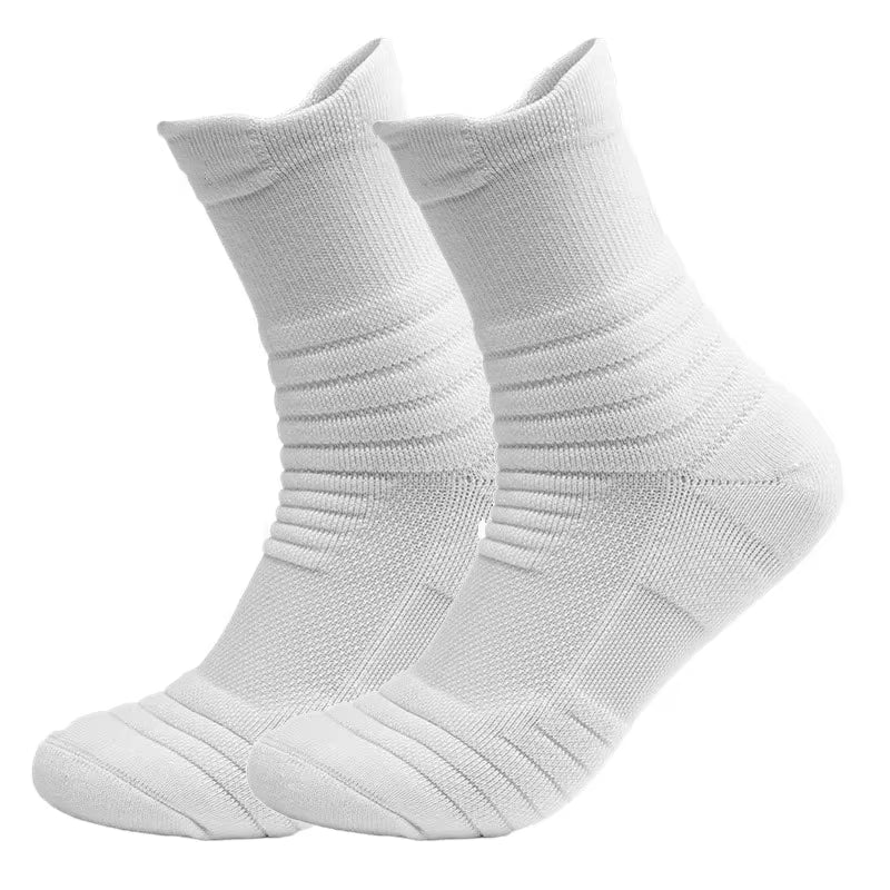 3 Pairs Breathable Mesh Athletic Terry Socks Cushioned Moisture-Managing and Durable Reduces Foot for Running Hiking & Sports