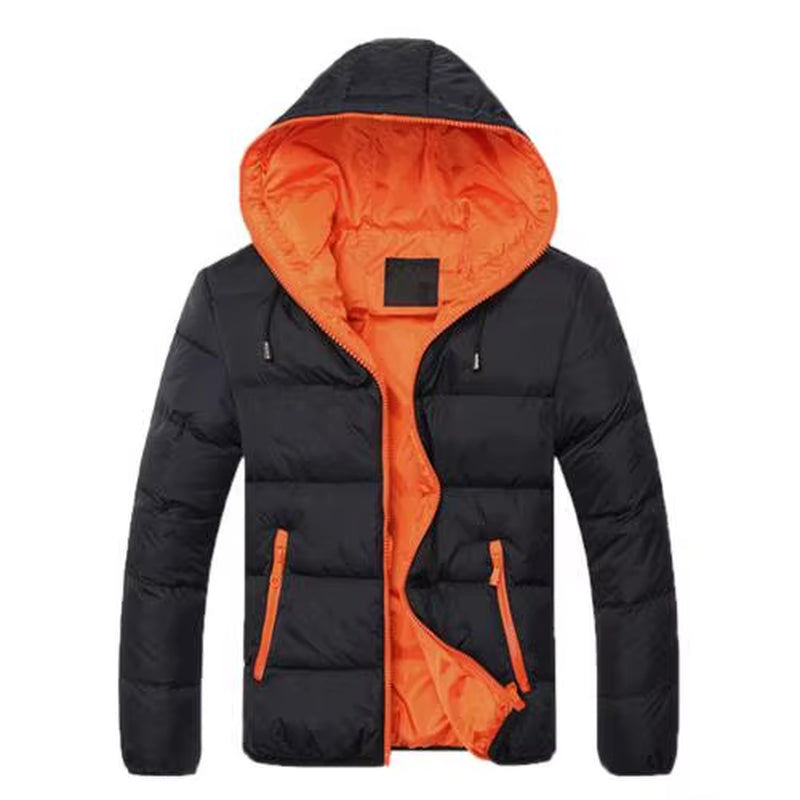 Winter Jacket Hooded Coat for Men Thick Warm Winter Jacket Men Windproof Parka Winter Jacket Hooded Jacket Men Windproof Parka